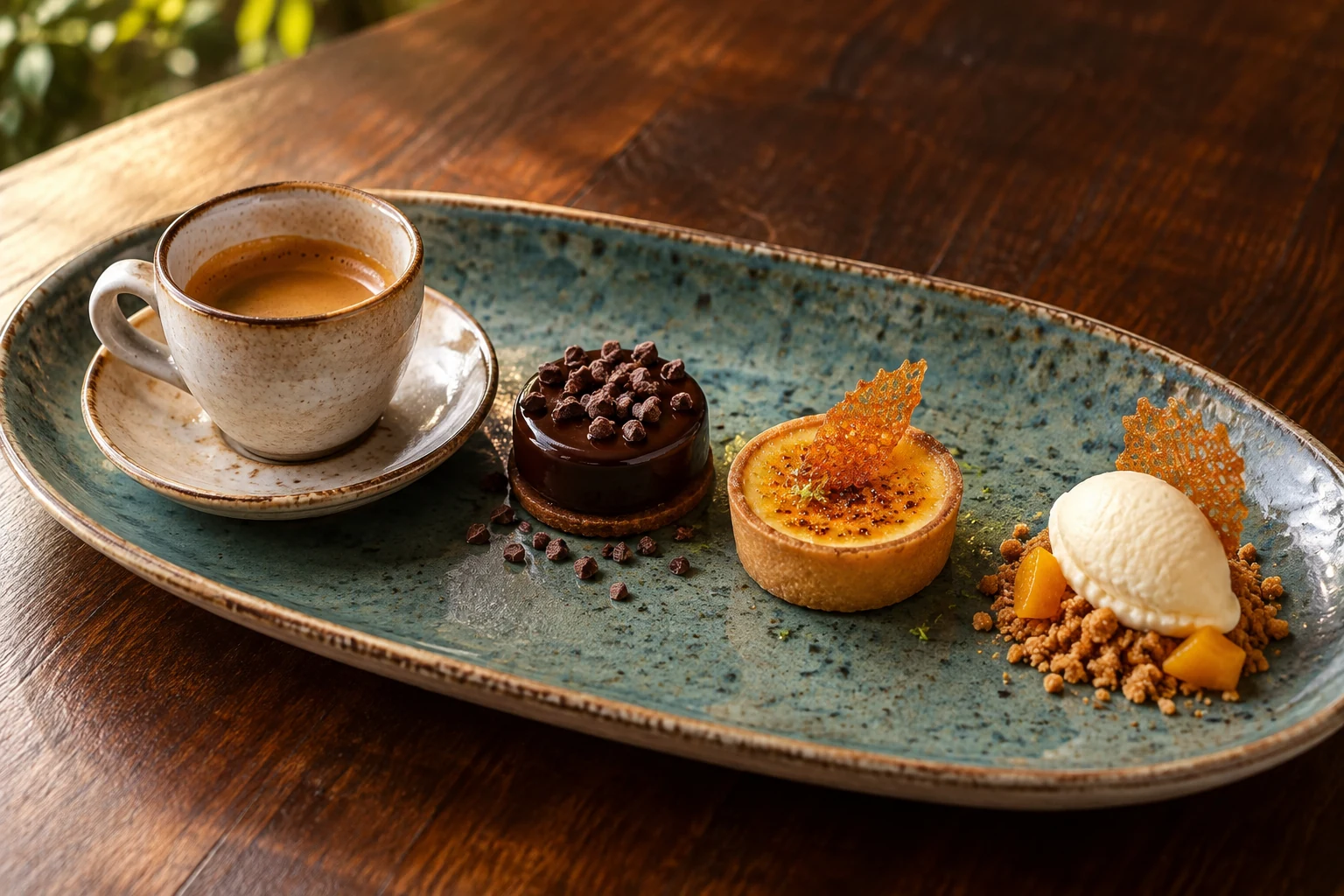 Café gourmand — imagem criada a partir do cardápio