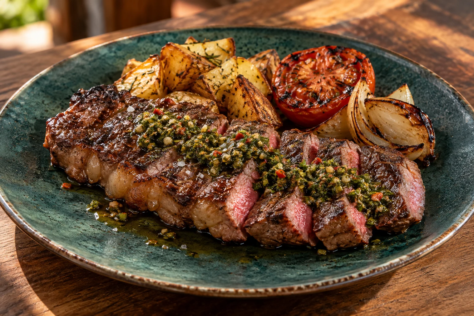 Bife de chorizo uruguaio — imagem criada a partir do cardápio
