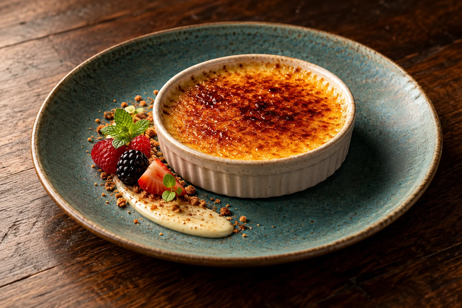 Crème brûlée — imagem criada a partir do cardápio